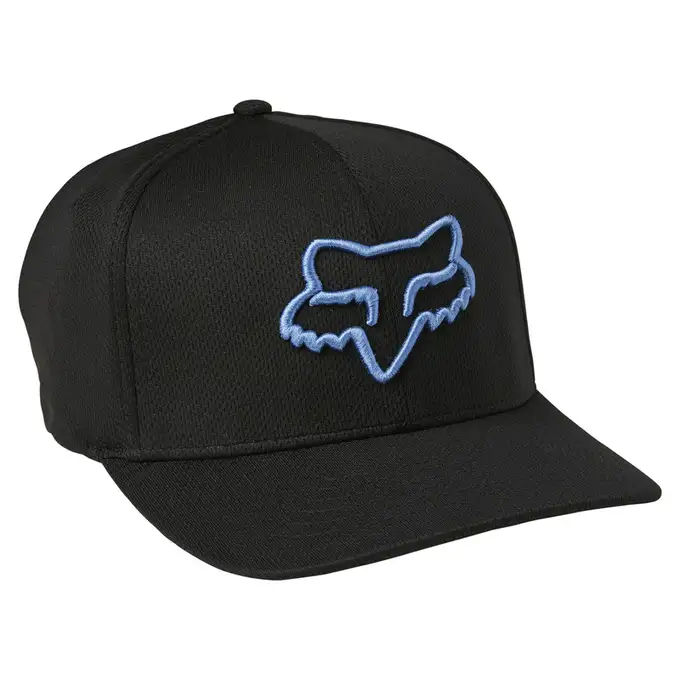 CZAPKA Z DASZKIEM FOX LITHOTYPE FLEXFIT 2.0 BLACK/BLUE - Wybierz rozmiar: S/M